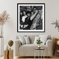 Historic Framed Print, [People along street at funeral procession of President Franklin Delano Roosevelt in Washington, D.C.] - 3,  17-7/8" x 21-7/8"