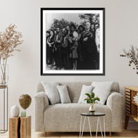 Historic Framed Print, [People along street at funeral procession of President Franklin Delano Roosevelt in Washington, D.C.] - 4,  17-7/8" x 21-7/8"