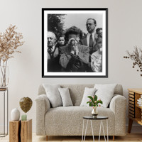 Historic Framed Print, [People along street at funeral procession of President Franklin Delano Roosevelt in Washington, D.C.] - 5,  17-7/8" x 21-7/8"