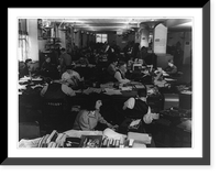 The News Bureau room of the Office of War Information, Antique Print