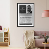 Historic Framed Print, [Advertisement for Barry Goldwater for President, with head-and-shoulders portrait of him, facing left],  17-7/8" x 21-7/8"