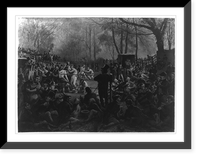 Prize fight and end of deaf Burke - Bendigo (William Thompson) fight, England, Vintage Print