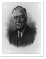 Historic Framed Print, [Franklin Delano Roosevelt, head-and-shoulders portrait, facing left] - 2,  17-7/8" x 21-7/8"