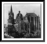 Historic Framed Print, Cathedral, Aachen, Germany,  17-7/8" x 21-7/8"