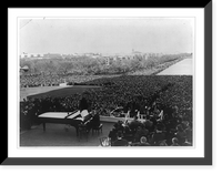 Marian Anderson singing to crowd at Lincoln Memorial, with Kosti Vehanen playing piano, Historic Print