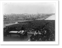 Marian Anderson singing to crowd at Lincoln Memorial, with Kosti Vehanen playing piano, Historic Print