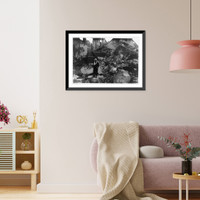 Historic Framed Print, Armentieres, France, April 1919. General view facing on Place de la Republique, in central portion of Armentieres. In the foreground boy who has been injured by playing with powder from unexploded ammunition,  17-7/8" x 21-7/8"