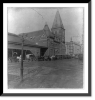 Baltimore & Potomac RR Depot at 6th and Missouri Ave., where President Garfield was shot by Charles J. Guiteau, 2 July 1881, Washington, D.C, Vintage Poster