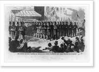 The Seventh Regiment marching up Pennsylvania Avenue, Washington City, Vintage Poster