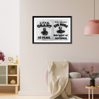 Historic Framed Print, God grant us peace,  17-7/8" x 21-7/8"