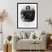 Major Jack Downing!.from the Painting by Joseph T. Harris ; Lith of Endicott & Sons New York. Classic, Antique Wall Art