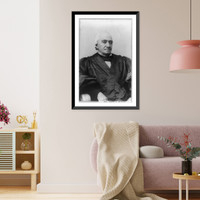 Historic Framed Print, [Joseph P. Bradley, Associate Justice of Supreme Court, half-length portrait, seated, facing right],  17-7/8" x 21-7/8"