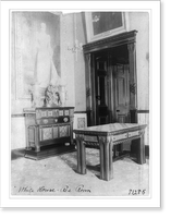 Red Room of the White House corner, Vintage Wall Art