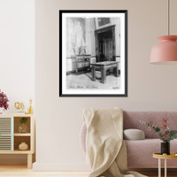 Red Room of the White House corner, Vintage Wall Art