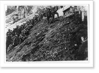 Bersaglieri Band at mess house after the inauguration of American Red Cross Rolling Canteen No. 3, somewhere in Italy, Vintage Print