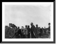 General Diaz and Premier Orlando with Cardinal of District, Italian front, Antique Print