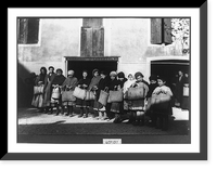 Historic Framed Print, Waiting for food [from the American Red Cross], Conegliano, Italy,  17-7/8" x 21-7/8"