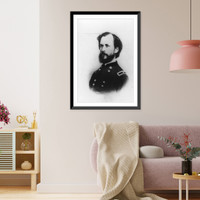 Historic Framed Print, [Manning F. Force, head-and-shoulders portrait, facing left],  17-7/8" x 21-7/8"