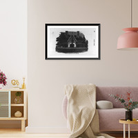 Historic Framed Print, [Cottage-villa in the rural Gothic style, residence of William J. Rotch of New Bedford, Mass., built from the plans of Mr. Davis: front elevation],  17-7/8" x 21-7/8"