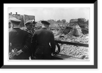 Historic Framed Print, [Hermann G&ouml;ring viewing damage in Rotterdam],  17-7/8" x 21-7/8"
