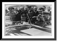 Historic Framed Print, [G&ouml;ring in automobile at the opening of the automobile exhibition],  17-7/8" x 21-7/8"