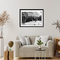 Triangle Waist Co. fire, N.Y.C.. Crowds outside pier morgue, Vintage Wall Art