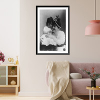 Josie Sadler, half-length portrait, facing left; and child, Antique Wall Art