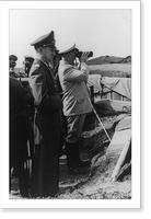 Historic Framed Print, [G&ouml;ring looking through binoculars at the command post of the Luftwaffe Air fleet 2 on the Channel Coast] - 2,  17-7/8" x 21-7/8"