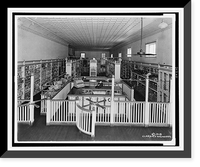 Interior of a Piggly Wiggly self-service grocery store in or near Memphis, Tenn., with two turnstiles in foreground, Vintage Poster
