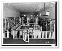 Interior of a Piggly Wiggly self-service grocery store in or near Memphis, Tenn., with two turnstiles in foreground, Vintage Poster