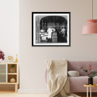 Historic Framed Print, Automatic machine for filling and capping bottles of milk,  17-7/8" x 21-7/8"