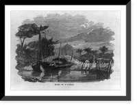 Historic Framed Print, [French naval expedition to the Indo-Chinese archipelago: Port of Toumhai],  17-7/8" x 21-7/8"