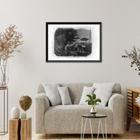 Historic Framed Print, [French naval expedition to the Indo-Chinese archipelago: Merchants' place at Toumhai],  17-7/8" x 21-7/8"