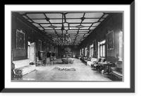 Long Gallery, Chirk Castle, Wales, Antique Print