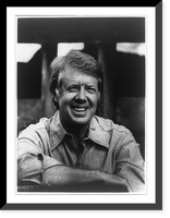 Jimmy Carter, half-length portrait, facing right, in denim shirt with sleeves rolled up, Antique Wall Art