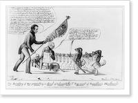 The Secretary of War presenting a stand of colours to the 1st Regiment of Republican bloodhounds, Antique Poster