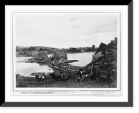 The Lewistown bridge, destroyed by the Tornado of July 4, 1874, Pennsylvania, Vintage Poster