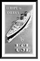 Europe to America. by United States Lines.John S. Smith, Vintage Wall Art
