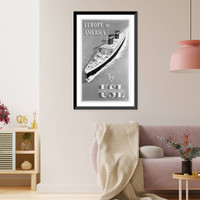 Europe to America. by United States Lines.John S. Smith, Vintage Wall Art