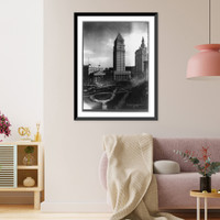 Federal Court & Supreme Court Buildings, Foley Square, New York City, Vintage Poster