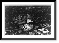 Historic Framed Print, [Aerial view, including rest of Capitol Hill and Union Station].photo by U.S. Army Air Service.,  17-7/8" x 21-7/8"