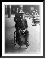 Chief Justice Taft leaves for vacation: carried to train in wheel chair, Antique Poster