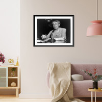 Historic Framed Print, Gives her views on U.N. Charter,  17-7/8" x 21-7/8"