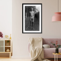 Alvin C. Kraenzlein, full-length portrait, facing front, standing, with bandaged leg, Historic Reproduction