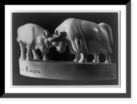 Mongolian bull and jak. wood carving by the master Gebschi of the Ulan Bator fellowship of artists, Antique Wall Art