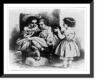 Historic Framed Print, [Three children],  17-7/8" x 21-7/8"