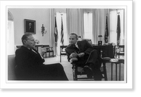 Charles Bohlen, seated, three-quarter length portrait, talking to Lyndon B. Johnson in the Oval Office Classic, Vintage Poster