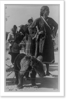 Four gypsies with a bear, probably in Bulgaria, Vintage Wall Art