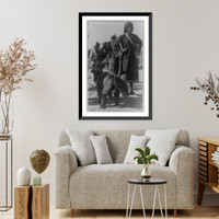 Four gypsies with a bear, probably in Bulgaria, Vintage Wall Art