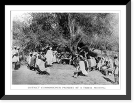 Somaliland protectorate, district commissioner presides at a tribal meeting, Vintage Wall Art